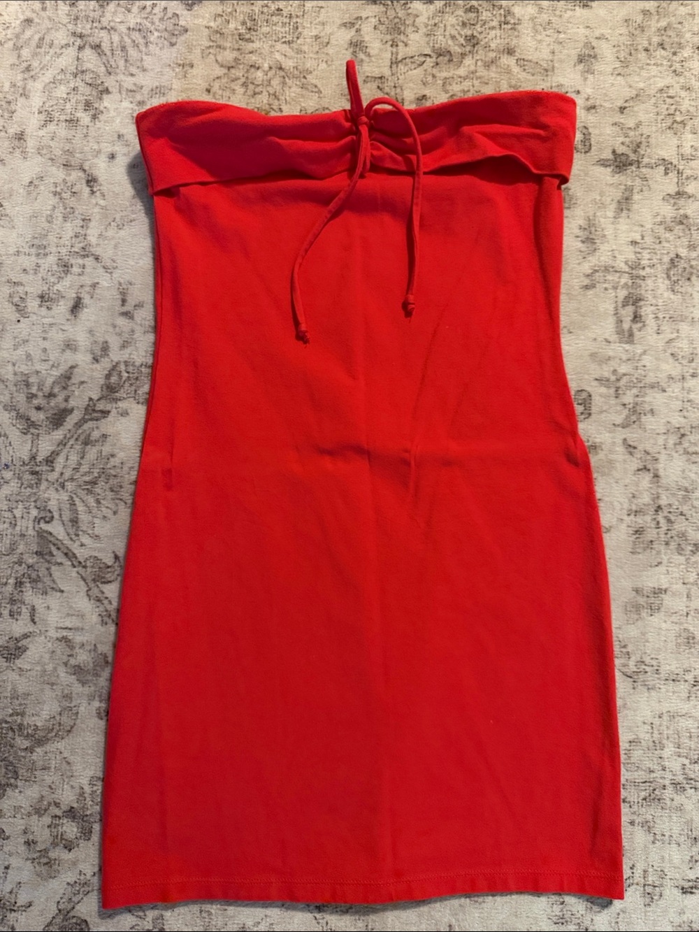 wild fable Strapless Tie-Front Bodycon Dress - Red
